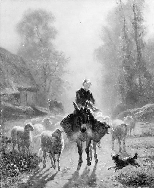 Constant Troyon:Going to Market 1860-16x12"(A3) Poster