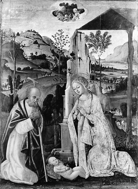 Bernardino Fungai:The Nativity probably after 1500-16x12"(A3) Poster