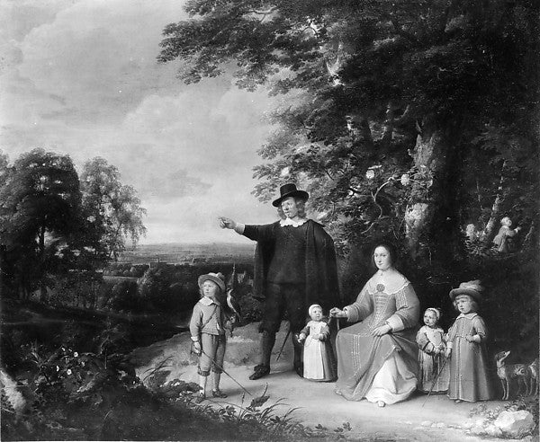 Jacques d'Arthois , and Flemish Painter:Family Group in a La-16x12"(A3) Poster