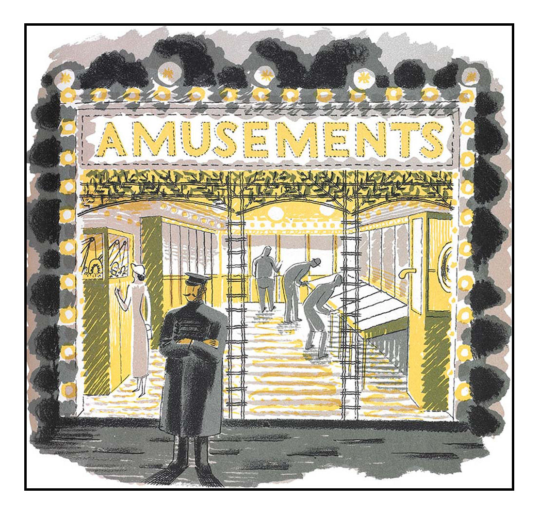 High Street Series: amusement arcade by Eric Ravilious - A4 Poster