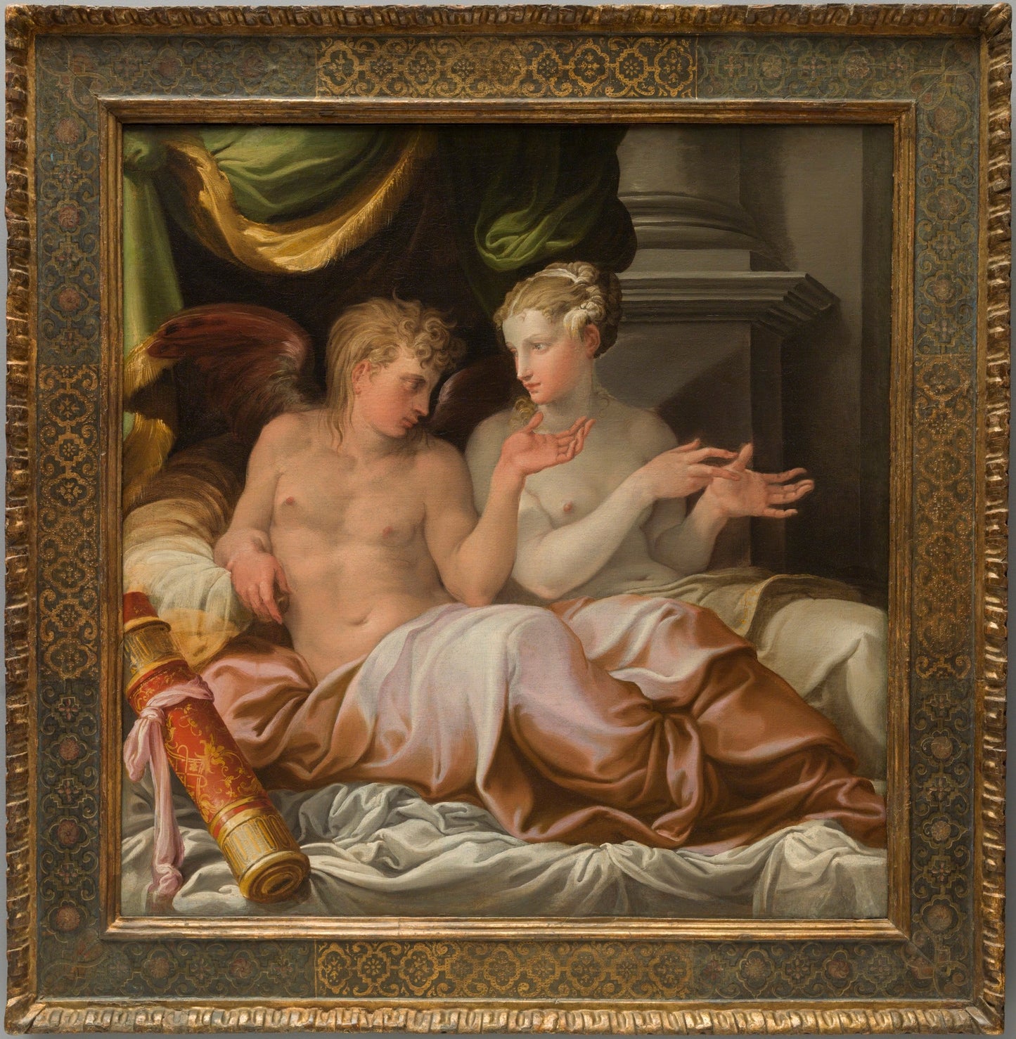 Eros and Psyche, vintage artwork by Niccolò dell' Abbate, A3 (16x12") Poster Print