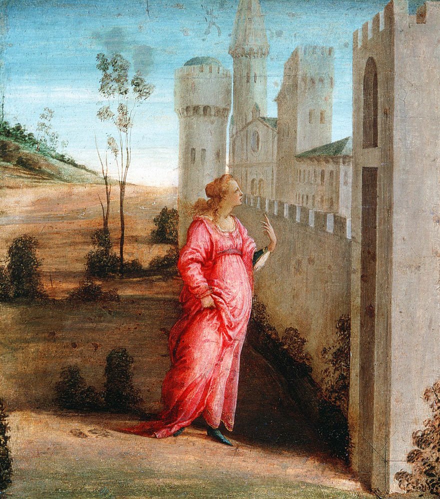 Esther at the Palace Gate, vintage artwork by Filippino Lippi, A3 (16x12") Poster Print