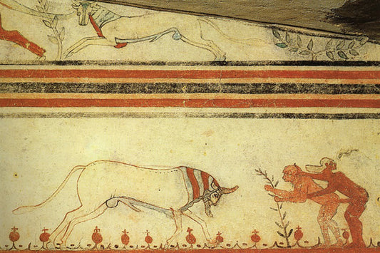 Etruscan Erotic Scene by Unknown, vintage art, modern poster print