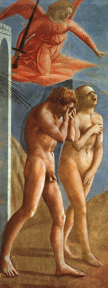 Expulsion from the Garden of Eden (Brancacci Chapel), vintage artwork by Masaccio, A3 (16x12") Poster Print