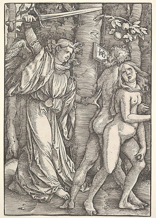 Expulsion from the Paradise, vintage artwork by Hans Baldung, A3 (16x12") Poster Print