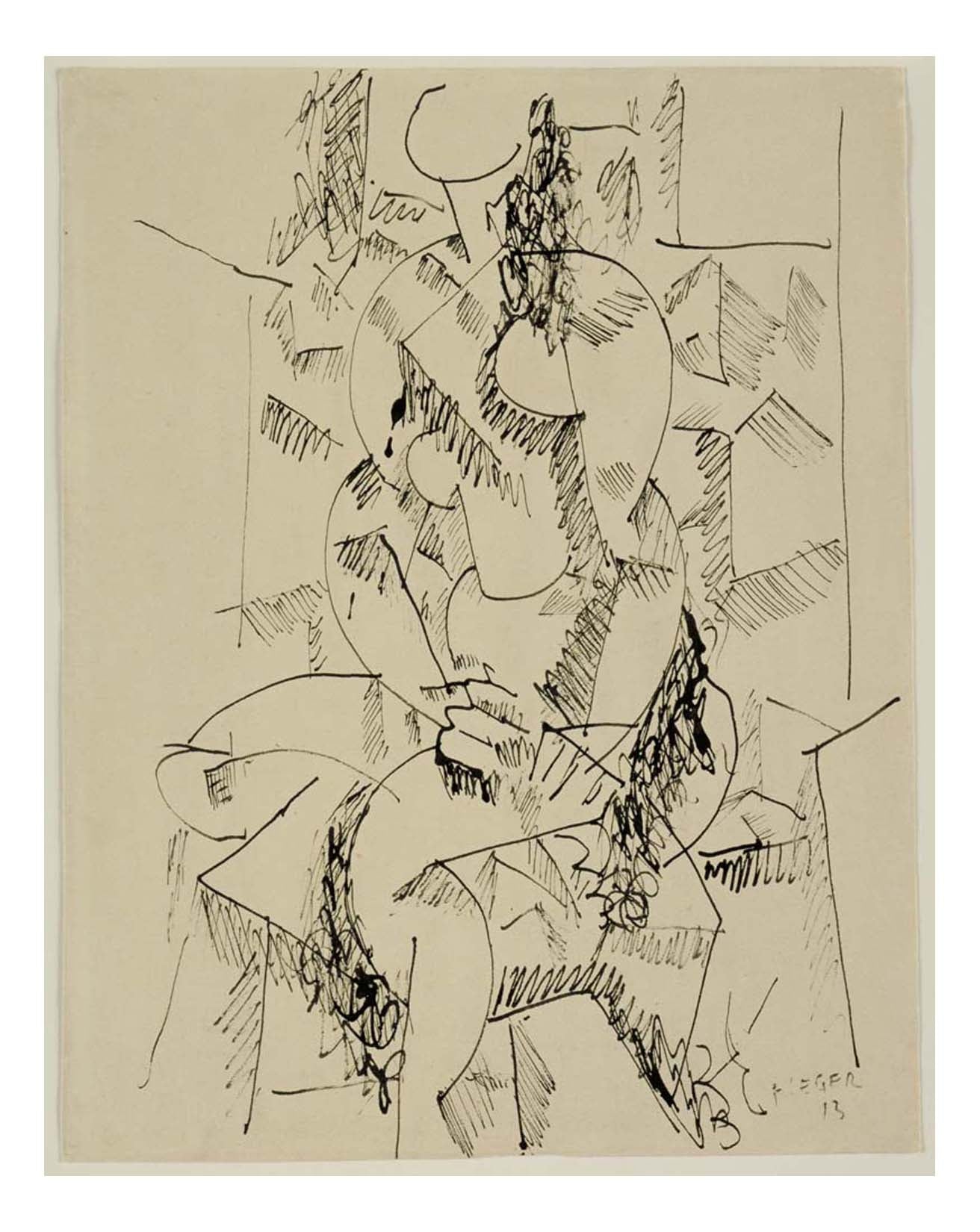 Fernand Leger - Seated Nude, 16x12" (A3) Poster Print