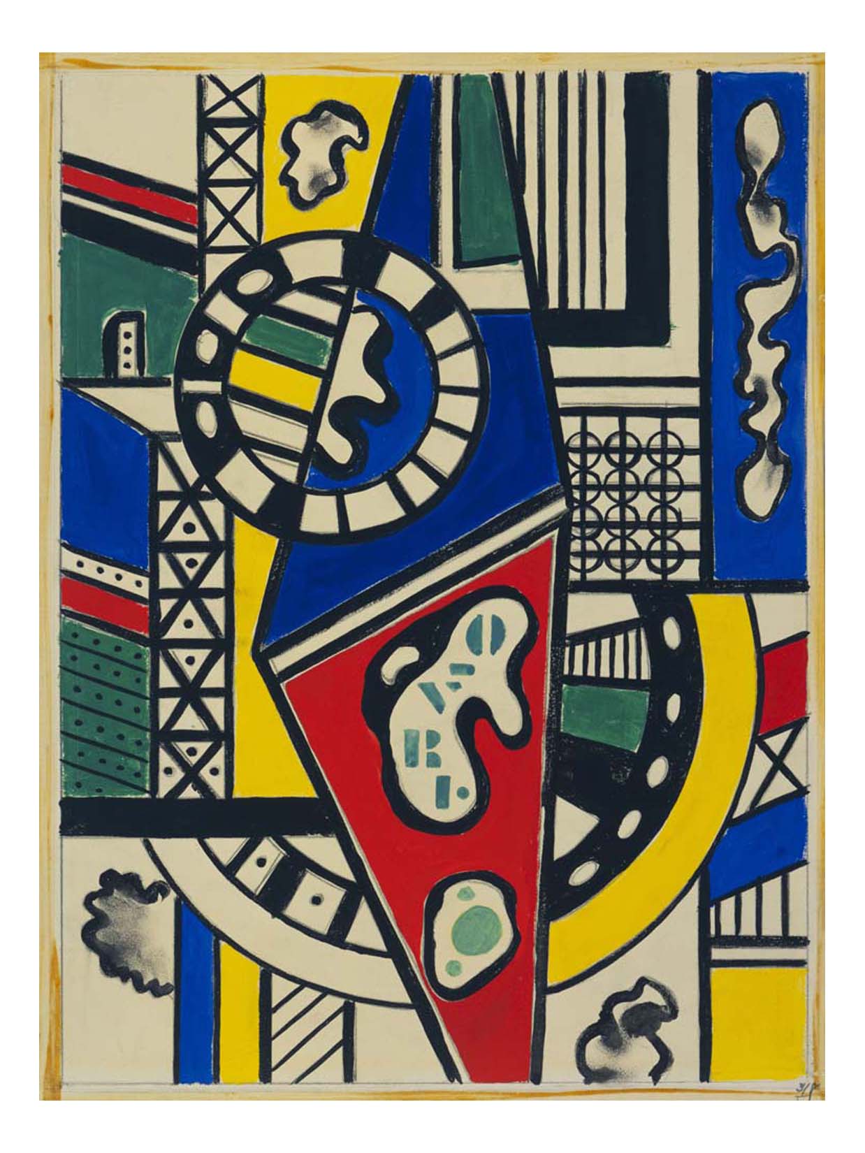 Fernand Leger - Study for Cinematic Mural, Study VII, 16x12" (A3) Poster Print