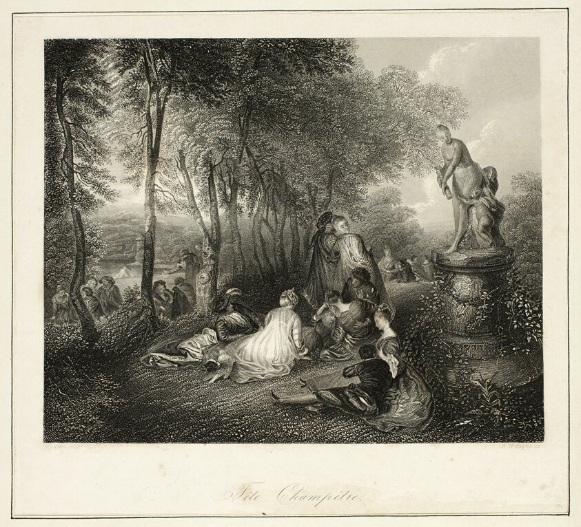 Fête Champêtre by Albert Henry Payne (English, 1812-1902), 23x16"( A2 size) Poster Print