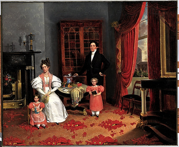 The Family of John Q. Aymar c1833-Attributed to George W. Twib, Poster Print