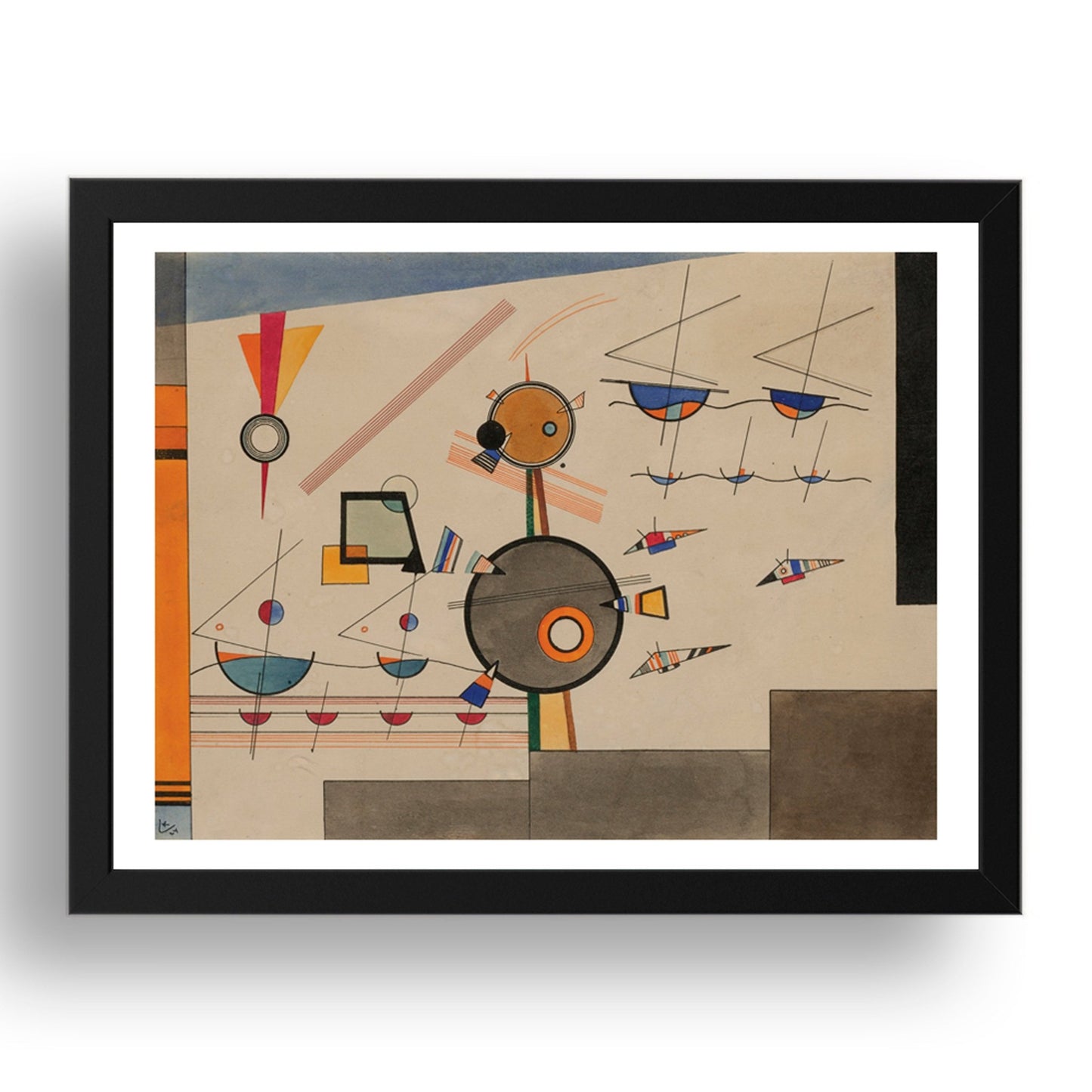 Floating (1924) by Wassily Kandinsky, 17x13" Frame