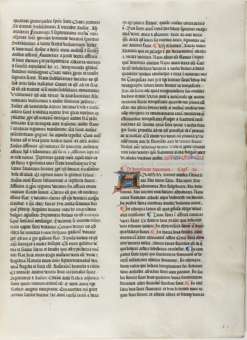 Folio Nine from Burchard of Sion's De locis ac mirabilibus mundi, or an Illuminated Geography by French (Paris), 23x16"( A2 size ) Poster Print