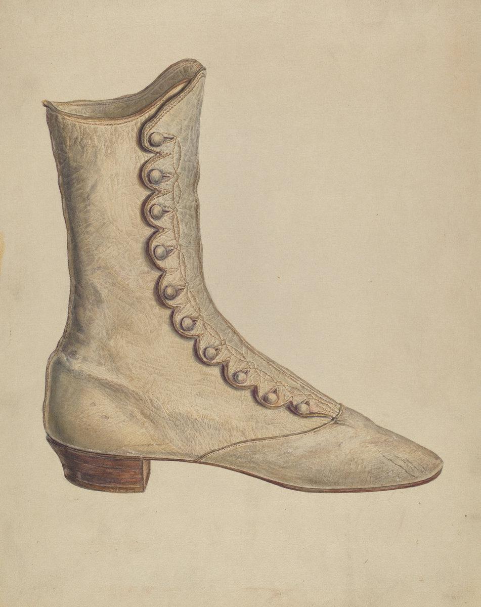 Francis Law Durand:Woman's Shoe,16x12"(A3) Poster