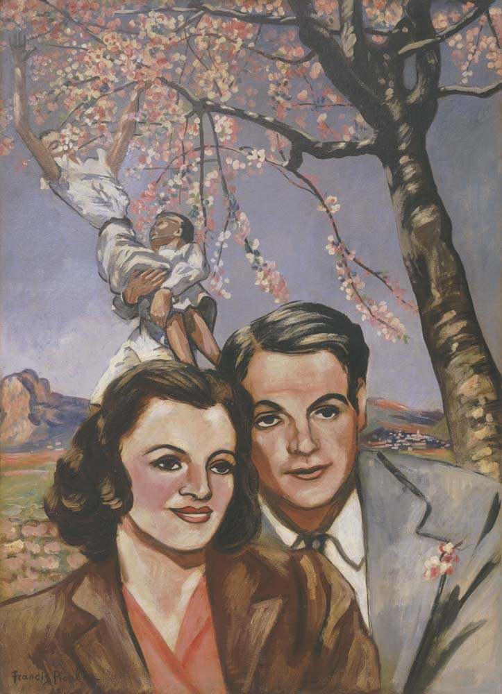 Francis Picabia - Portrait of a Couple, vintage art, A3 (16x12") Poster Print