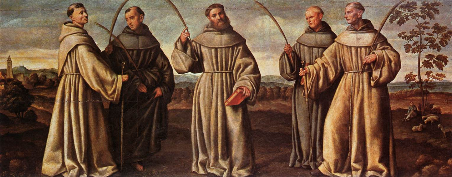 Franciscan Martyrs, vintage artwork by Bernardino Licinio, A3 (16x12") Poster Print