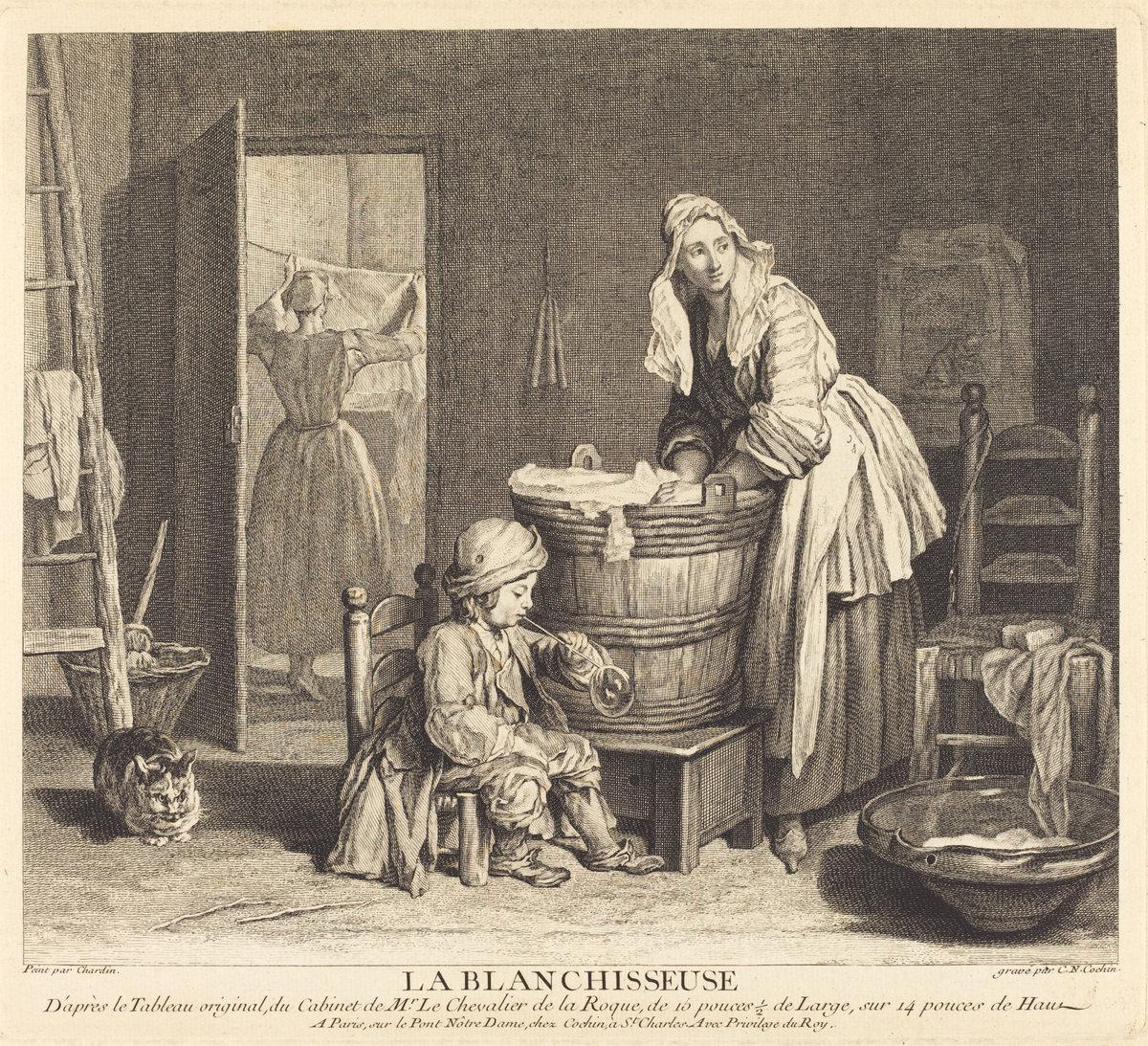 François Boucher:La Blanchisseuse,16x12"(A3) Poster