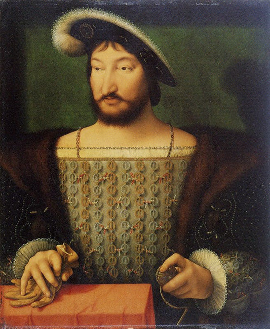 Francois I, vintage artwork by Joos van Cleve, A3 (16x12") Poster Print