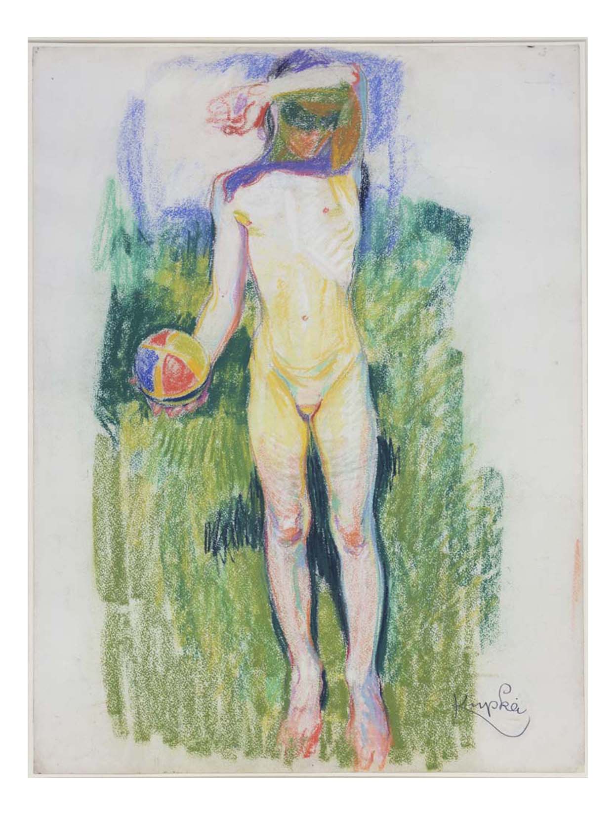 Frantisek Kupka - Girl with a Ball, 16x12" (A3) Poster Print