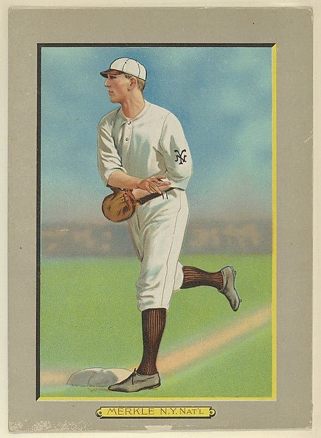 :Fred Merkle First Baseman New York Giants from Turkey Red-16x12"(A3) Poster