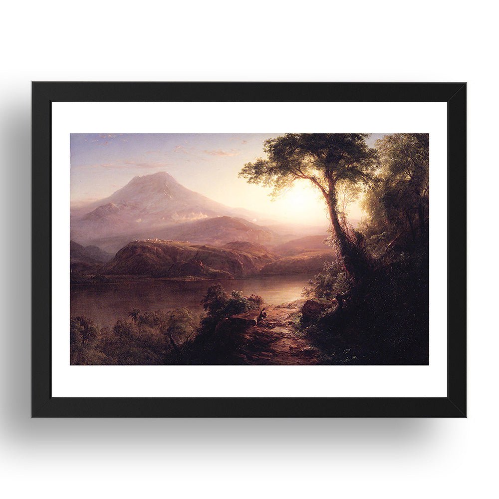 Frederic Edwin Church - Tropical Scenery , vintage artwork in A3 (17x13") Black Frame