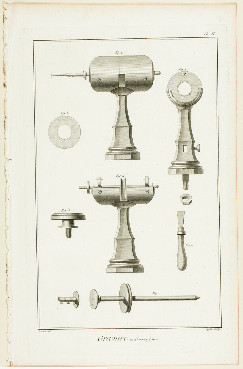 Gem Engraving, from Encyclopedie by A. J. Defehrt (French, active 18th century),23x16"( A2 size ) Poster Print