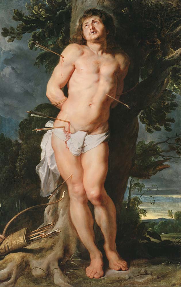 st sebastian by Peter P. Rubens, ca.1618, 12x8" (A4) Poster