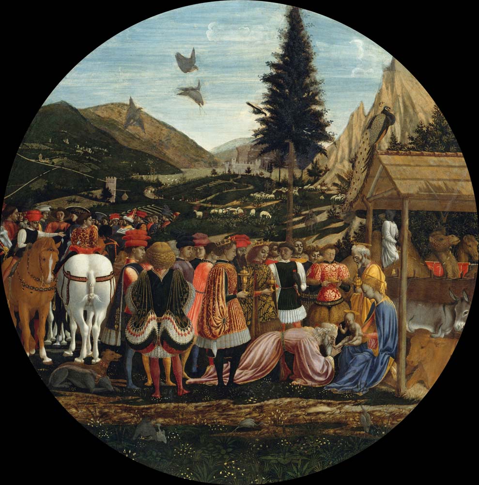 adoration of the magi by D. Veneziano,1439, 12x8" (A4) Poster