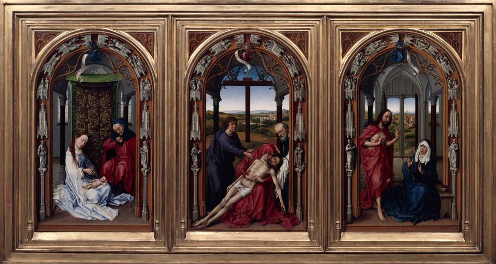 altar of our lady by Rogier van der Weyden, 12x8" (A4) Poster