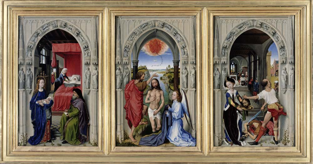 the altar of st john by R. van der Weyden,1455, 12x8" (A4) Poster