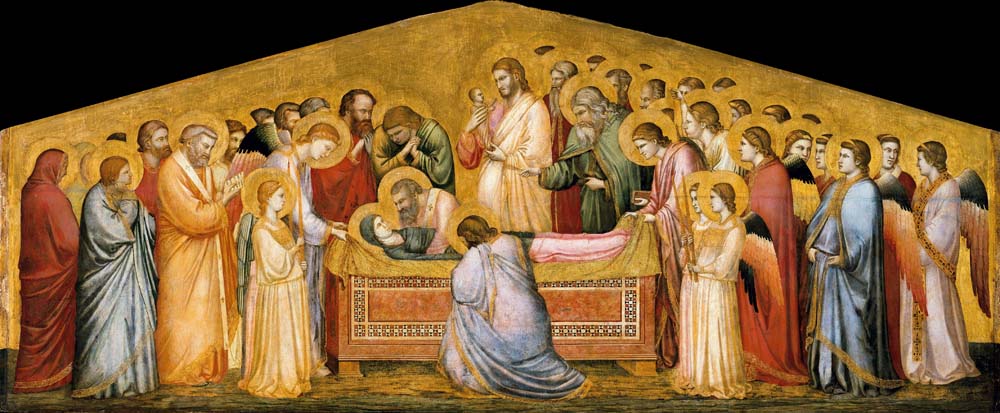 entombment of mary by Giotto di Bondone,1310, 12x8" (A4) Poster