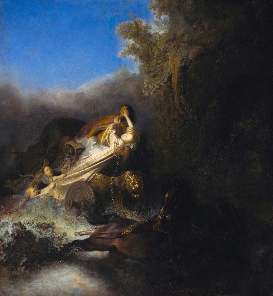 rape of proserpine by H.v.R. Rembrandt,1631, 12x8" (A4) Poster