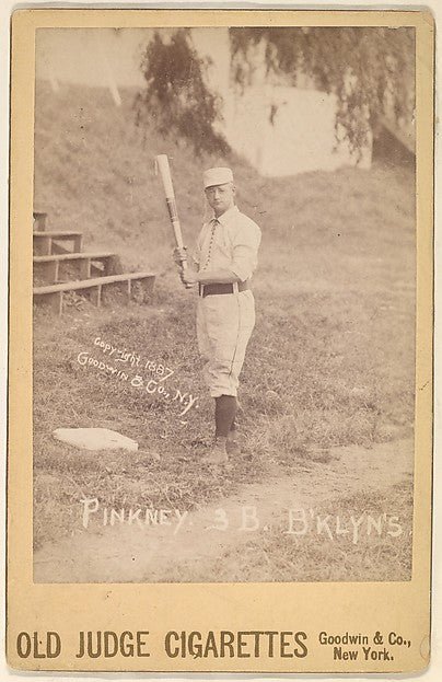 :George Burton Pinkney 3rd Base Brooklyn from the series Old Judge Cigarettes 1888, vintage artwork, 16x12"(A3) Poster Print