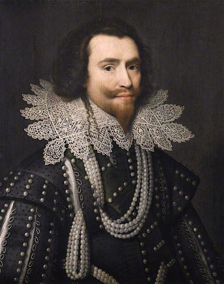 George Villiers, 1st Duke of Buckingham, vintage artwork by Michiel Jansz. van Mierevelt, A3 (16x12") Poster Print