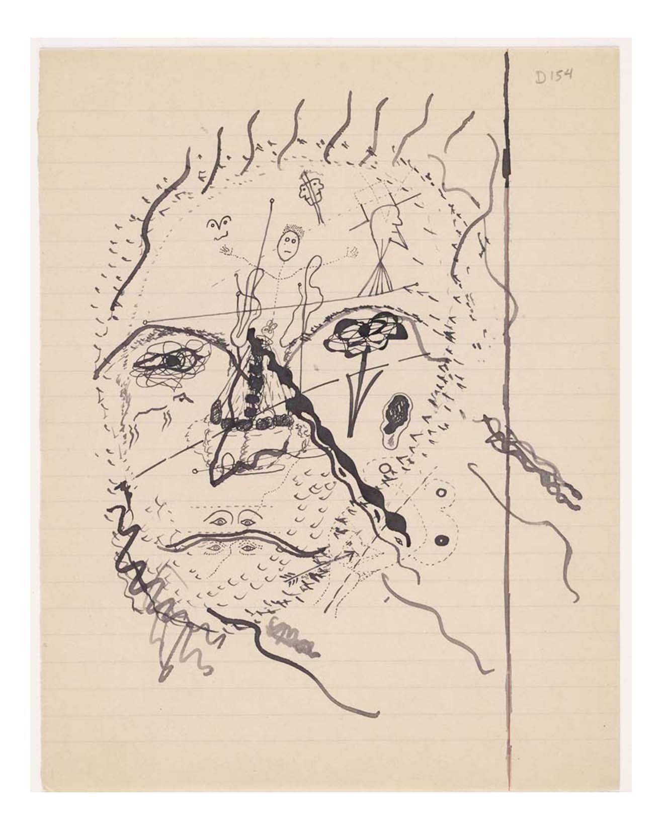 Georges Bataille - Untitled drawing for Soleil Vitre (2), 16x12" (A3) Poster Print