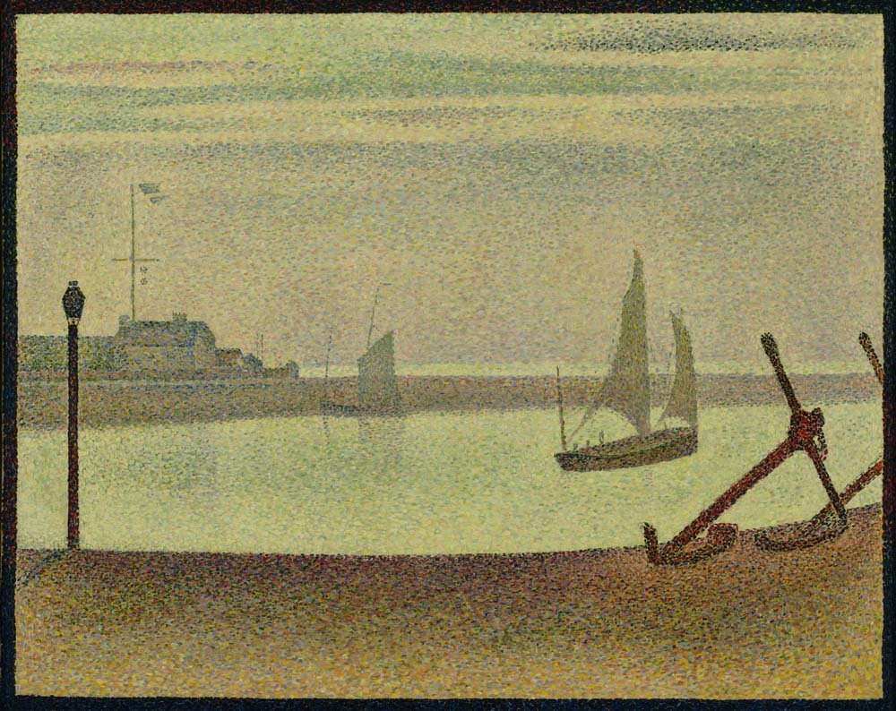 Georges-Pierre Seurat - The Channel at Gravelines, vintage art, modern poster print