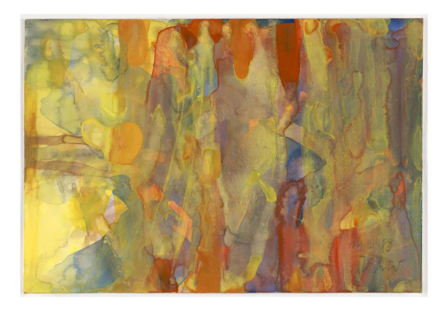 Gerhard Richter - 11.4.88, 16x12" (A3) Poster Print