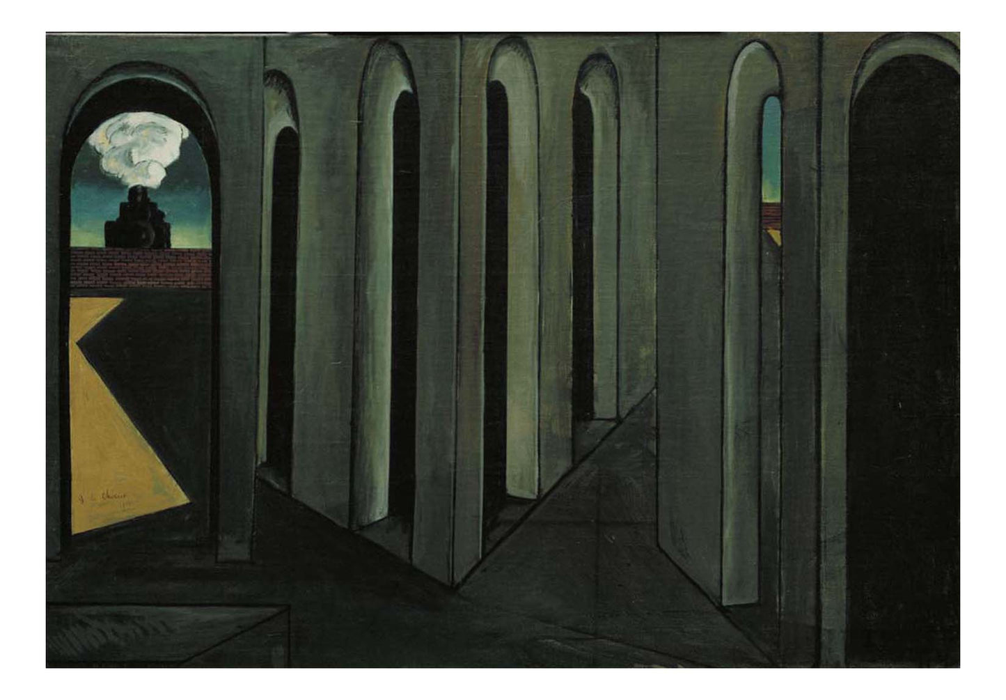 Giorgio de Chirico - The Anxious Journey, 16x12" (A3) Poster Print