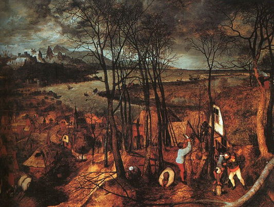 Gloomy Day, vintage artwork by Pieter Bruegel the Elder, A3 (16x12") Poster Print