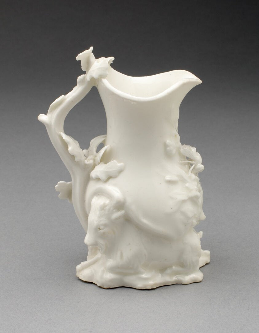 Goat and Bee Cream Jug by Chelsea Porcelain Manufactory, 23x16"( A2 size) Poster Print