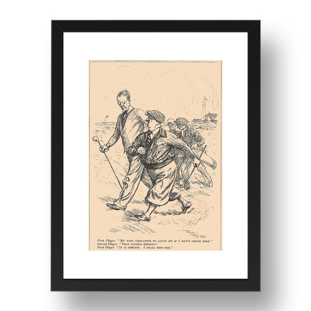 golf wife 1931 A3, vintage historic poster in 17x13"(A3) Frame