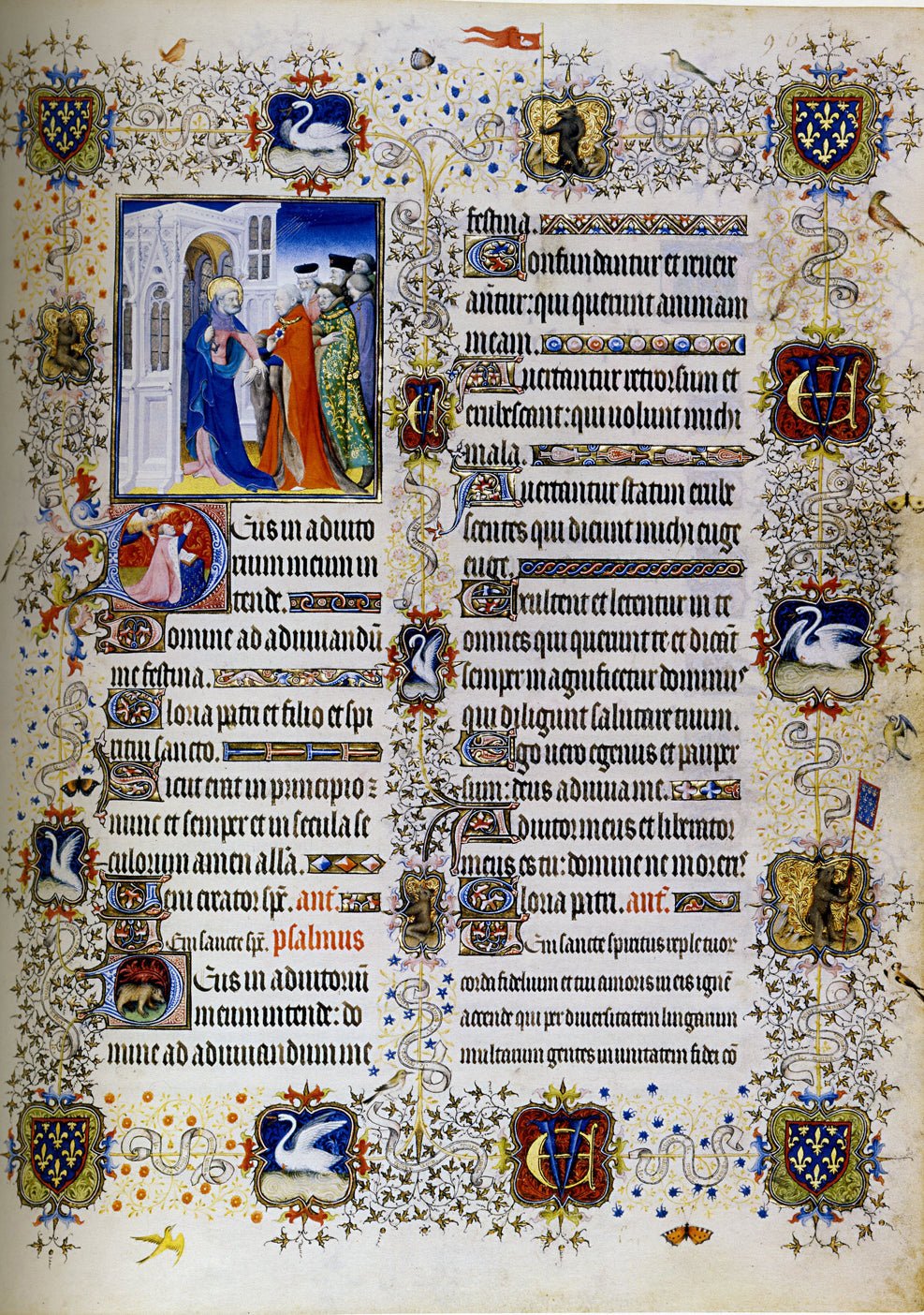 Grandes Heures, inventoried in the Duke's collection in 1409., vintage artwork by Follower of Jacquemart de Hesdin, A3 (16x12") Poster Print