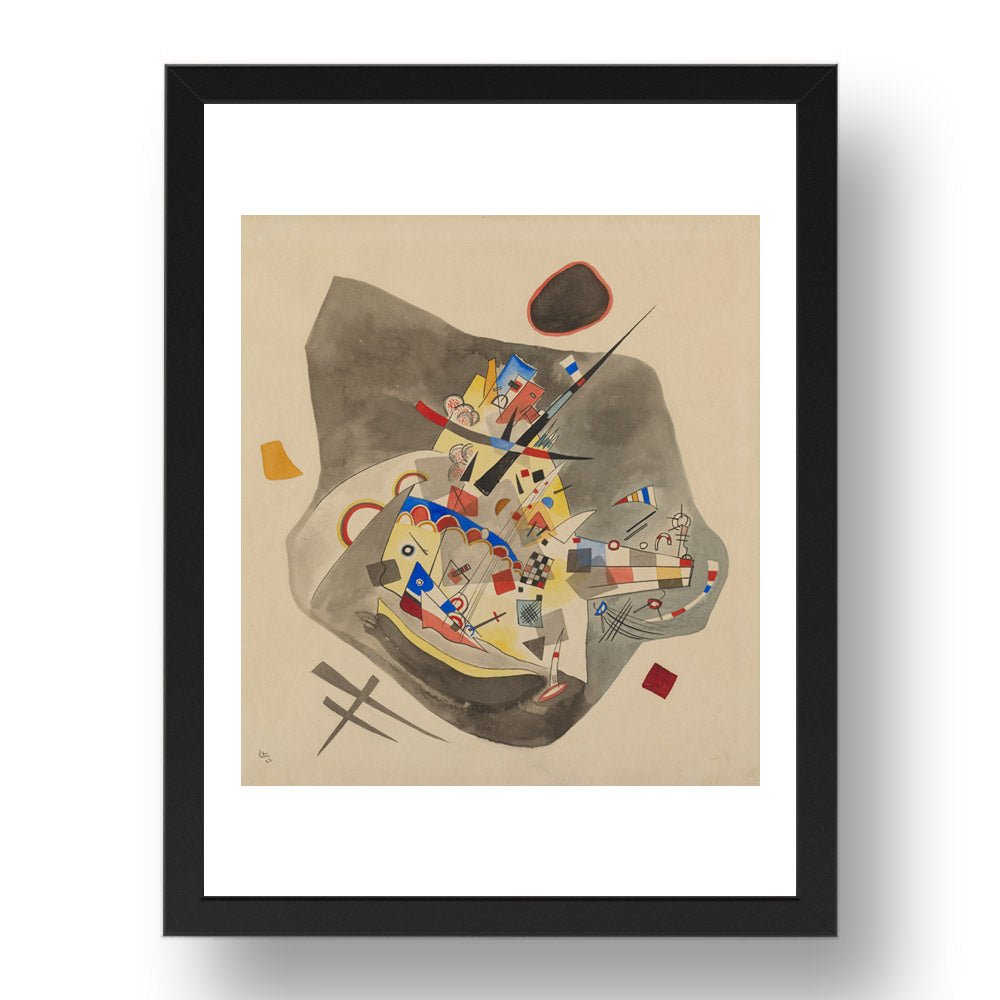 GRAY SPOT by Wassily Kandinsky, 17x13" Frame
