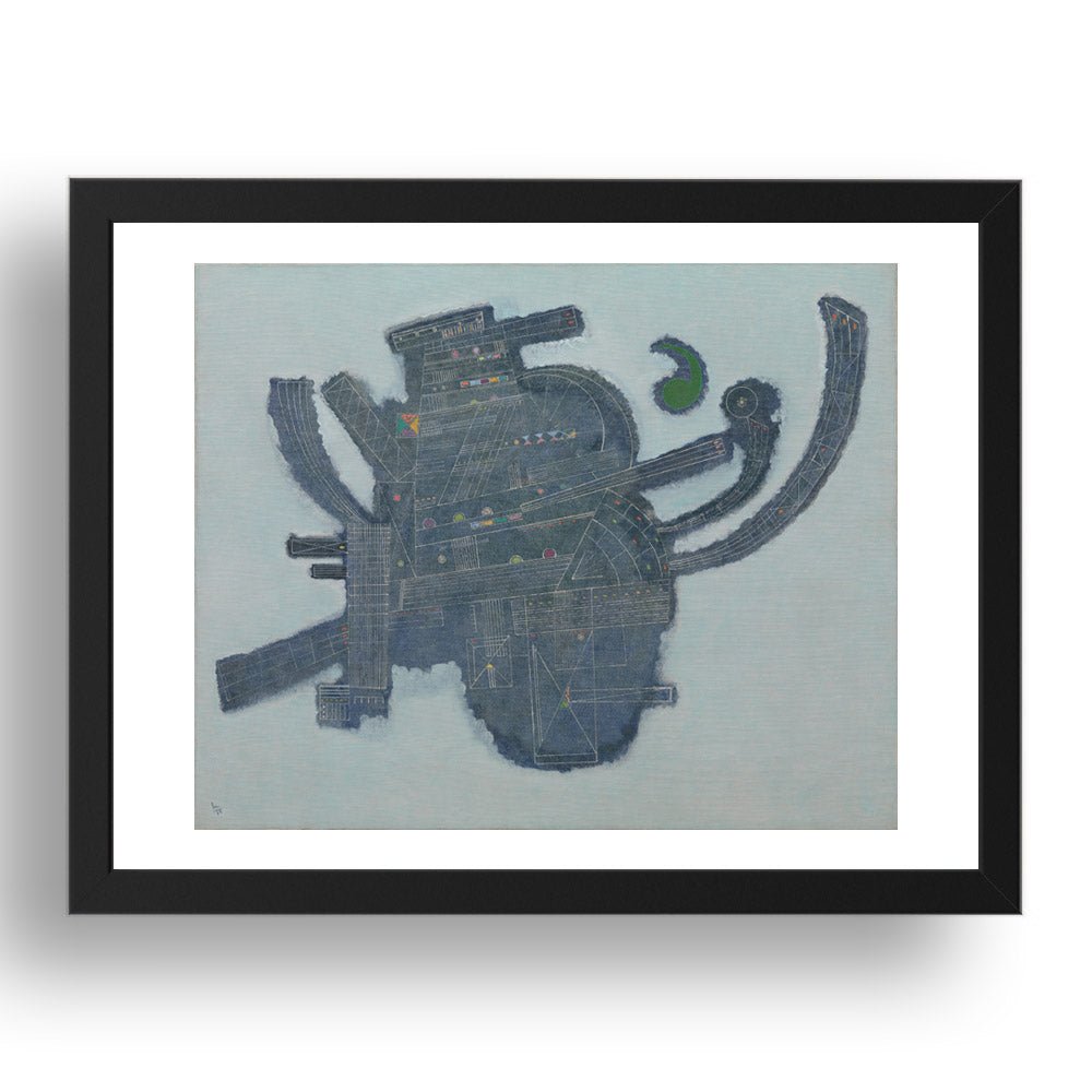 GREEN ACCENT by Wassily Kandinsky, 17x13" Frame