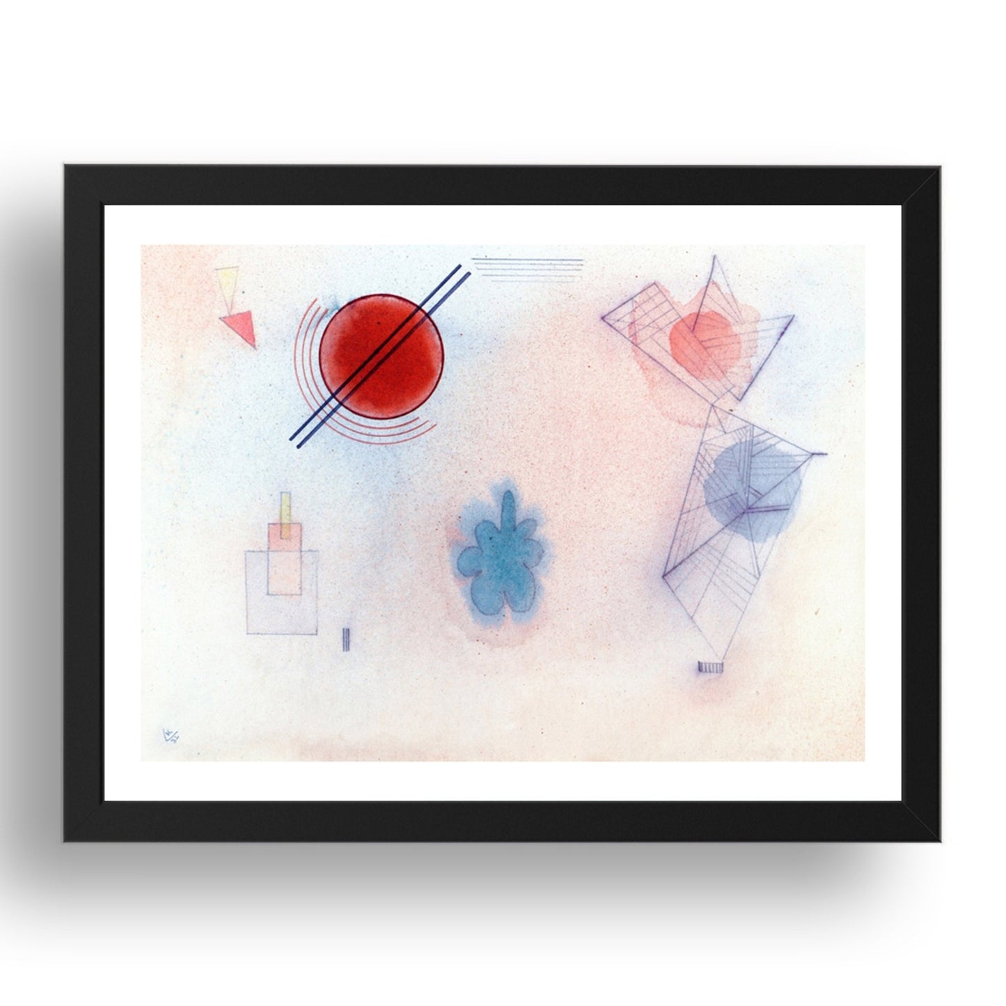 Green in the Middle 1932 by Wassily Kandinsky, 17x13" Frame