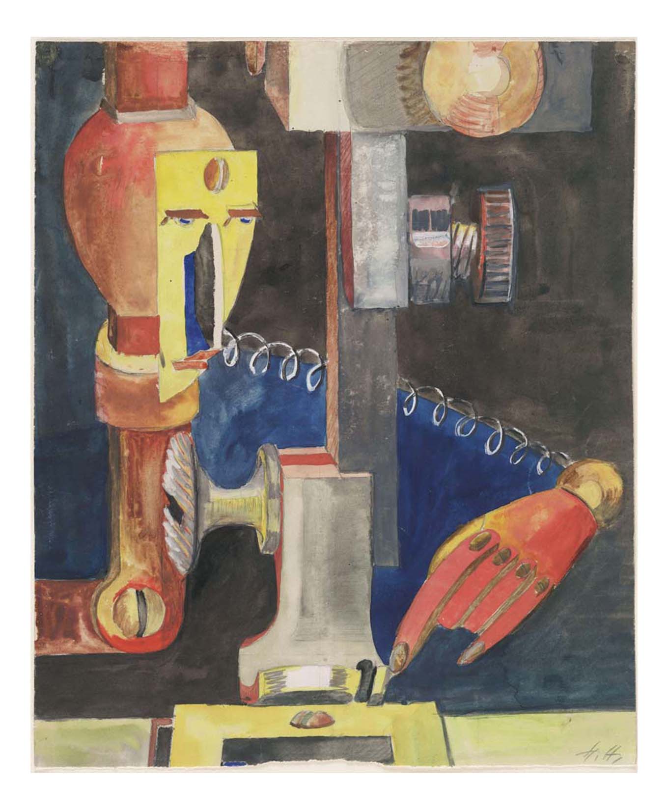 Hannah Hoch - Study for Man and Machine, 16x12" (A3) Poster Print