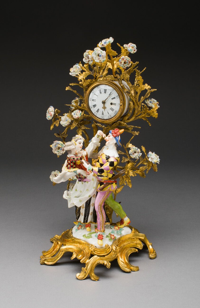 Harlequin Family Clock by Meissen Porcelain Manufactory, 23x16"( A2 size) Poster Print