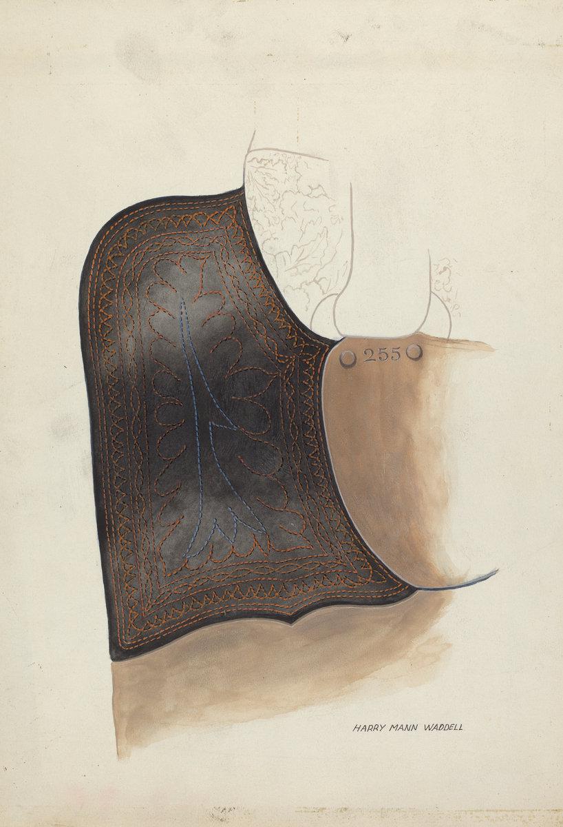 Harry Mann Waddell:Side Saddle - California Syle,16x12"(A3) Poster