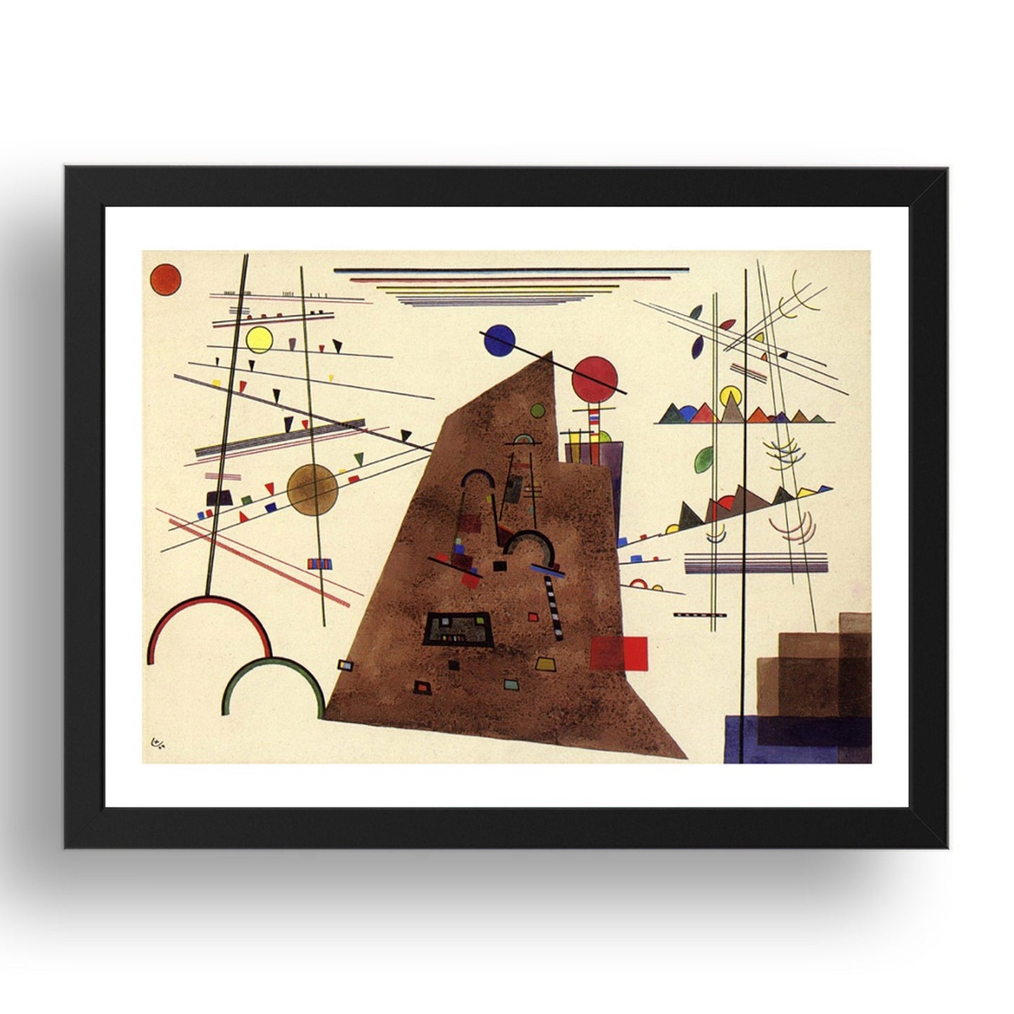 Heavy between Light 1924 by Wassily Kandinsky, 17x13" Frame