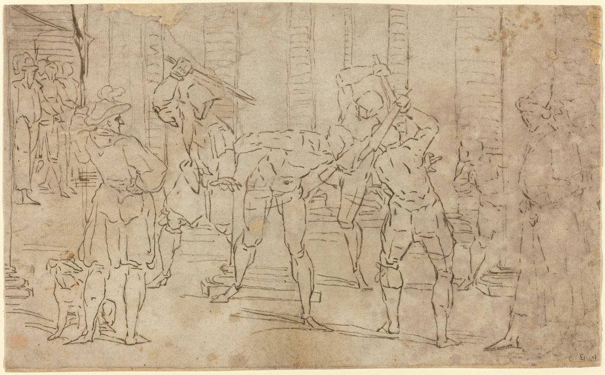 Hendrik Goltzius:Flagellation of Christ,16x12"(A3) Poster