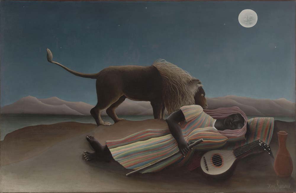 Henri Rousseau - The Sleeping Gypsy, vintage art, A3 (16x12") Poster Print