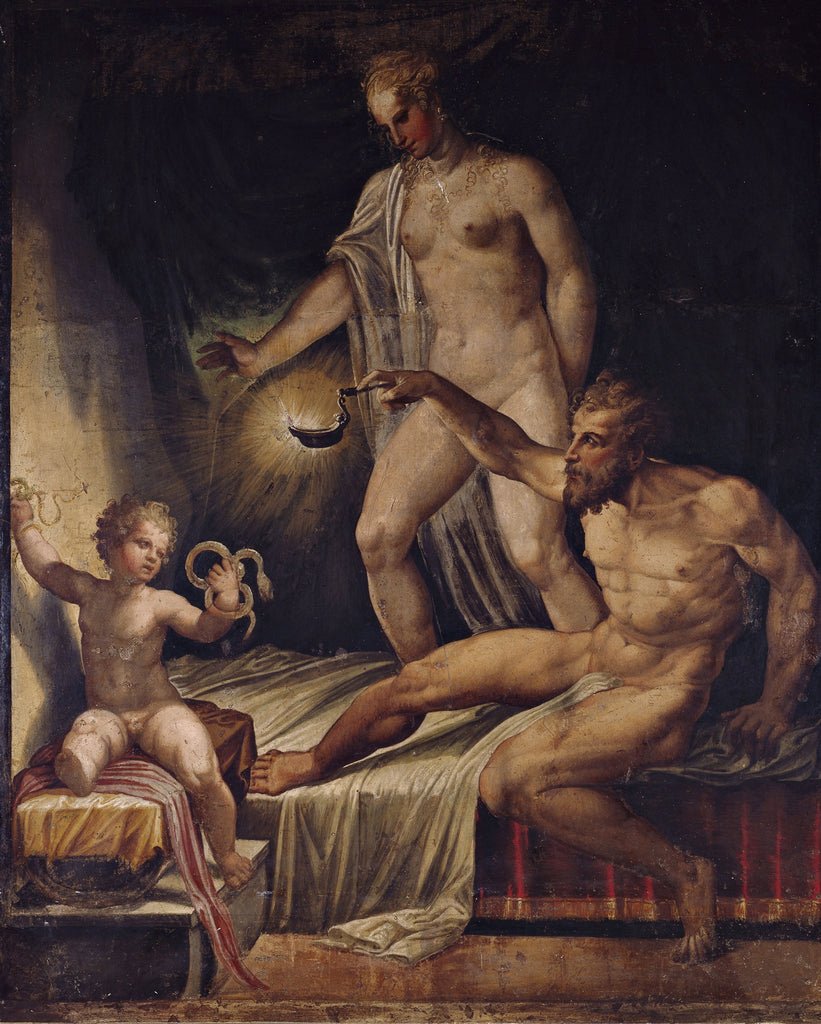Hercules and the Serpents, vintage artwork by Niccolò dell' Abbate, A3 (16x12") Poster Print